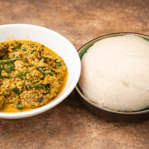 Egusi Soup with Nigerian Yam Fufu