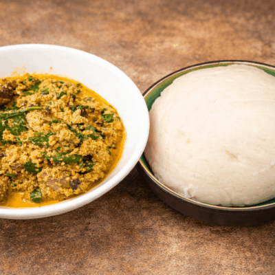 Egusi Soup with Nigerian Yam Fufu